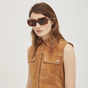 ACNE STUDIOS GEORGE SUNGLASSES IN BROWN